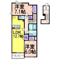 アスカ　E棟の物件間取画像